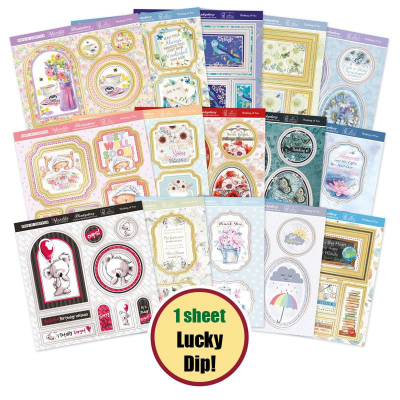(image for) Die Cut 6x6 Topper Sheet - Thinking Of You - Lucky Dip! (1 Sheet)