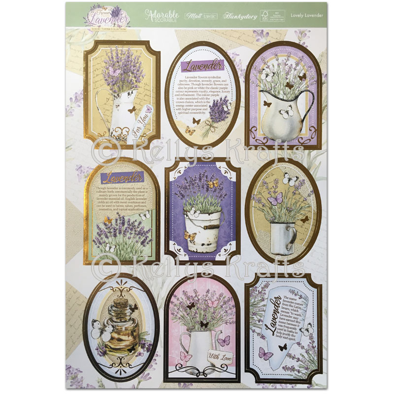 Die Cut Topper Sheet - Forever Florals Lavender, Lovely Lavender