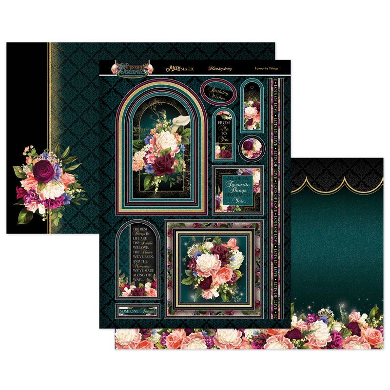 Die Cut Topper Set - Midnight Botanica, Favourite Things
