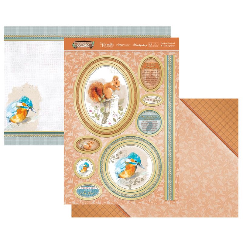 Die Cut Topper Set - Woodland Wildlife, Red Squirrel & The Kingfisher