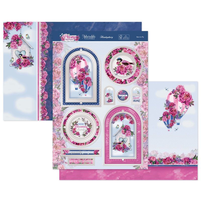 Die Cut Topper Set - Peony Promise, Born To Fly