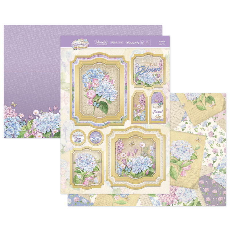 (image for) Die Cut Topper Set - Forever Florals Hydrangea, A Friend Like You