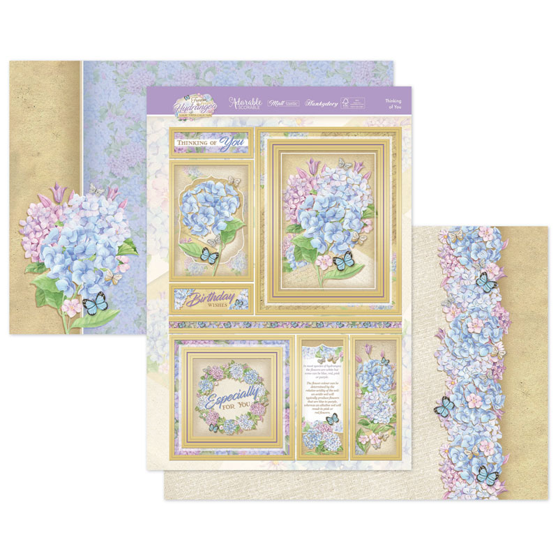 Die Cut Topper Set - Forever Florals Hydrangea, Thinking of You