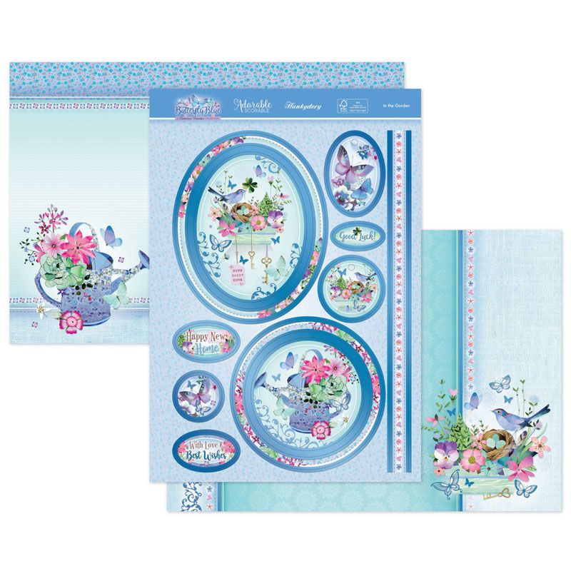 Die Cut Topper Set - Butterfly Blue, In The Garden - Click Image to Close