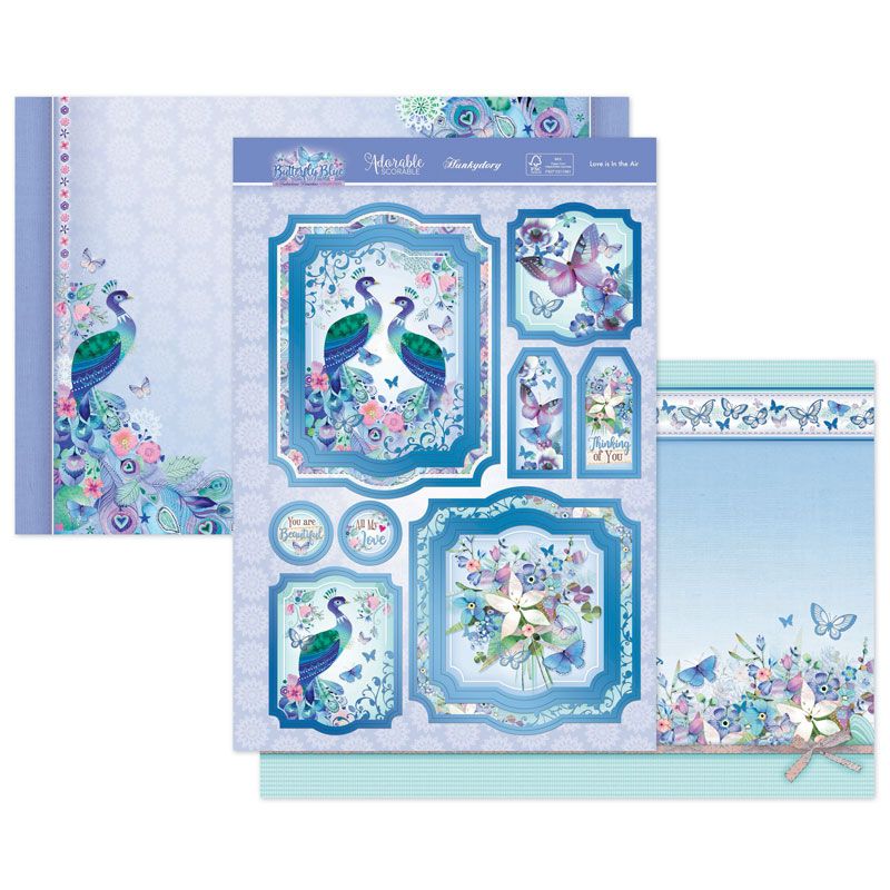 Die Cut Topper Set - Butterfly Blue, Love Is In The Air