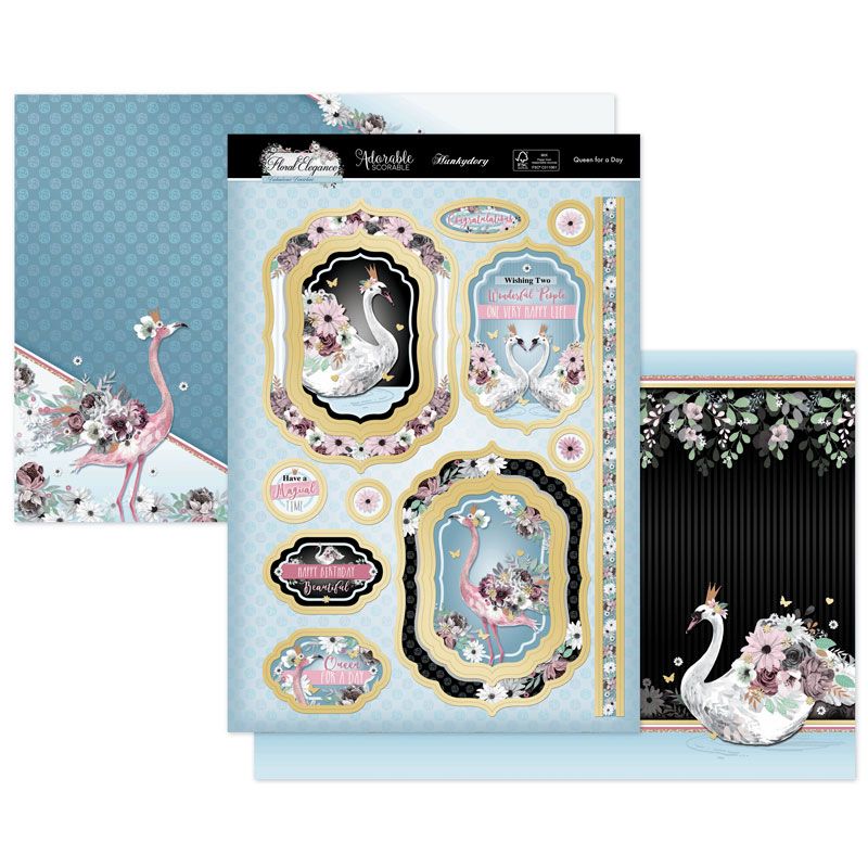 Die Cut Topper Set - Floral Elegance, Queen For A Day