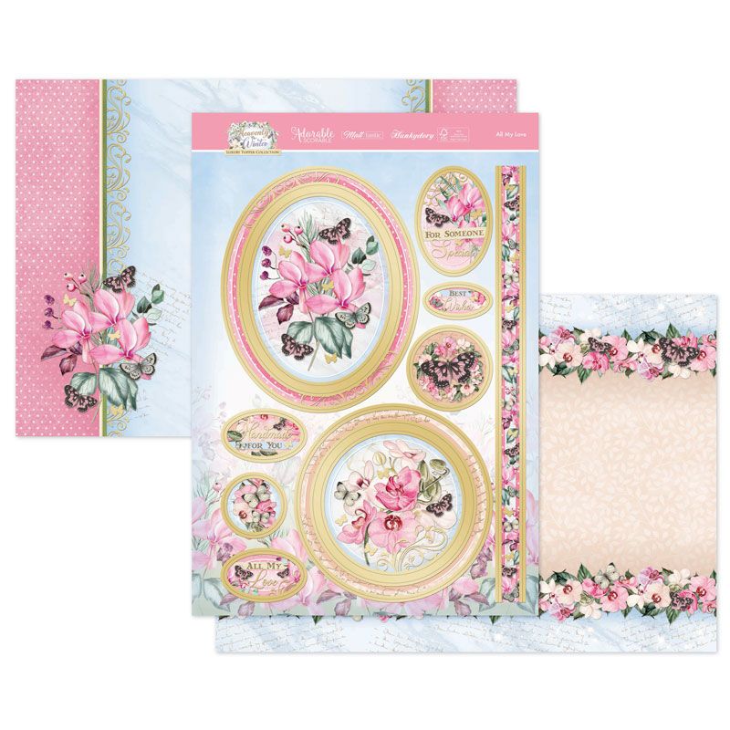Die Cut Topper Set - Forever Florals Heavenly Winter, All My Love