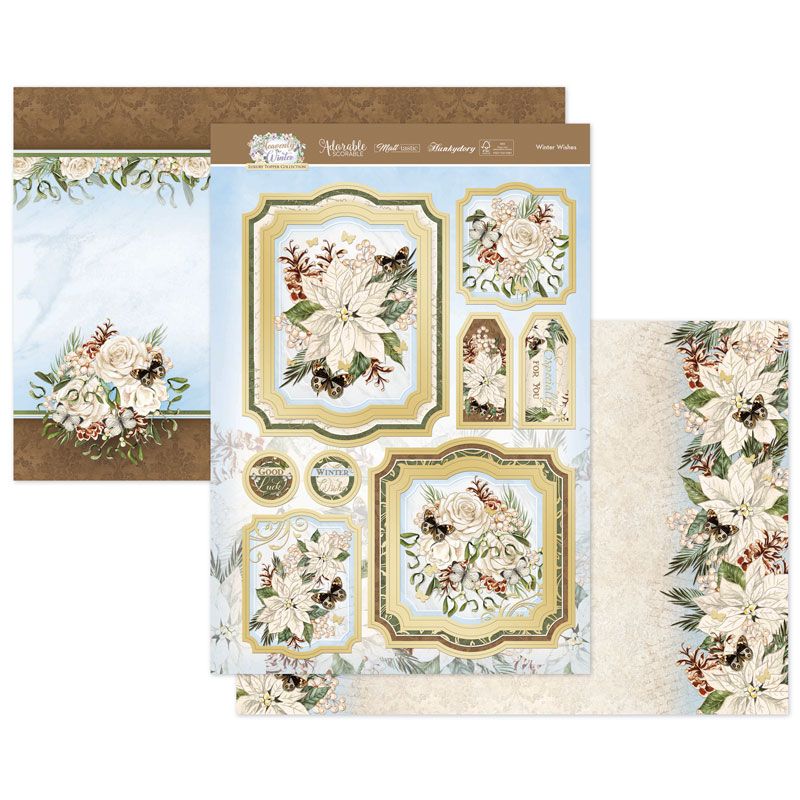 Die Cut Topper Set - Forever Florals Heavenly Winter, Winter Wishes