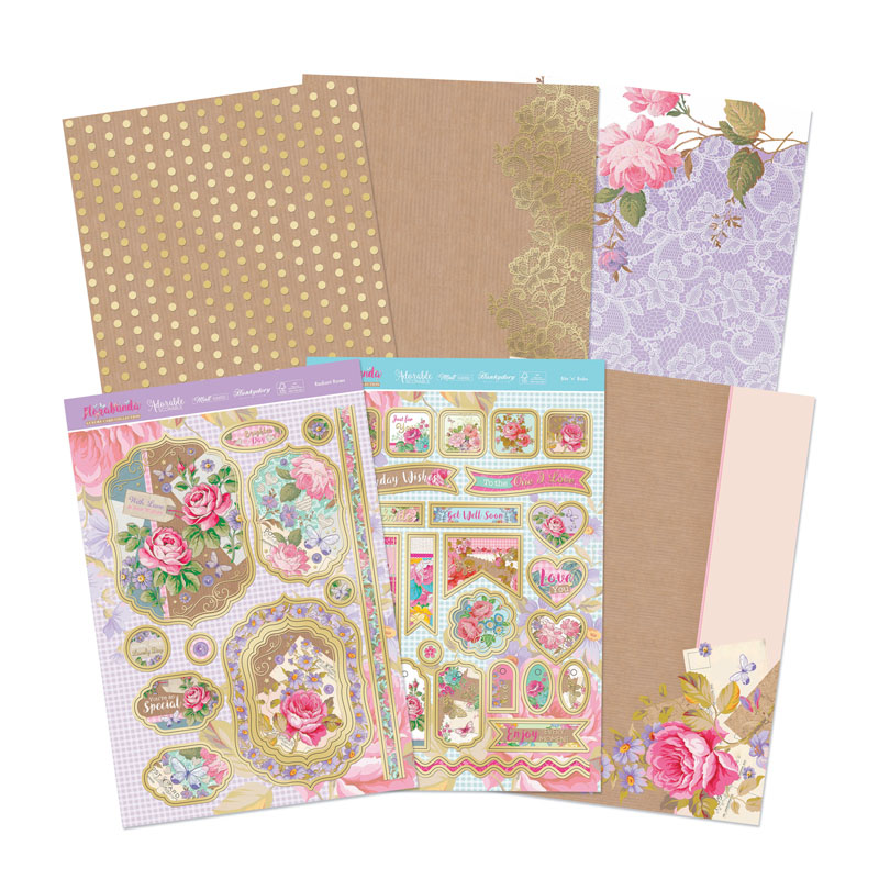 Die Cut Topper Set - Florabunda, Radiant Roses (6 sheets)