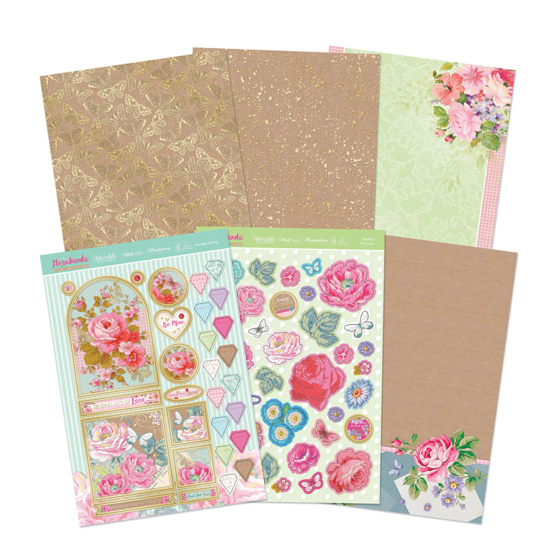 (image for) Die Cut Topper Set - Florabunda, Beautiful Bunting (6 sheets)