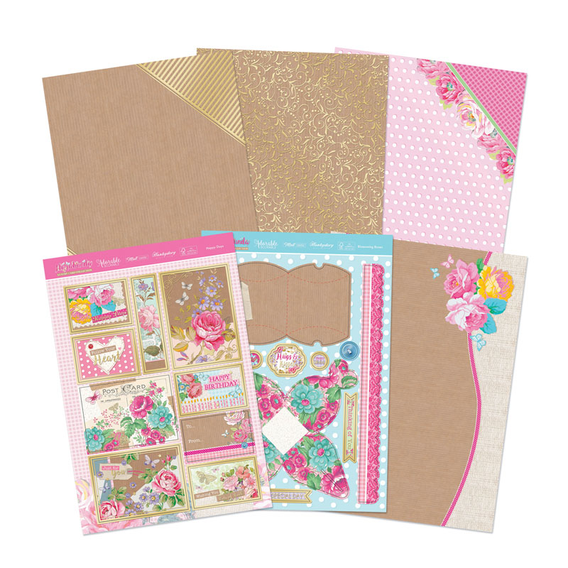 (image for) Die Cut Topper Set - Florabunda, Happy Days (6 sheets)