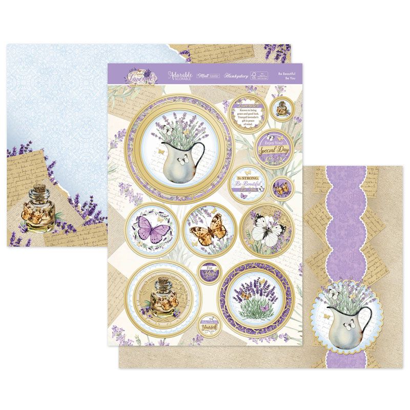 Die Cut Topper Set - Forever Florals Lavender, Be Beautiful Be You