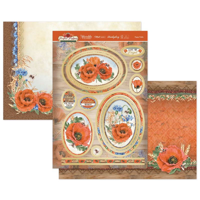 (image for) Die Cut Topper Set - Perfect Poppies, Poppy Fields