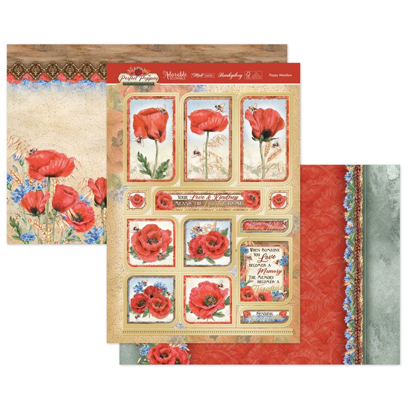 (image for) Die Cut Topper Set - Perfect Poppies, Poppy Meadow