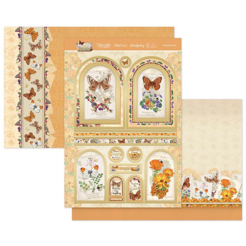 Die Cut Topper Set - Butterfly Botanica, Perfectly Peach