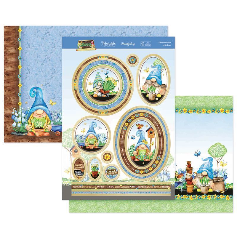 Die Cut Topper Set - Gnome Sweet Gnome, Gnome Grown With Love