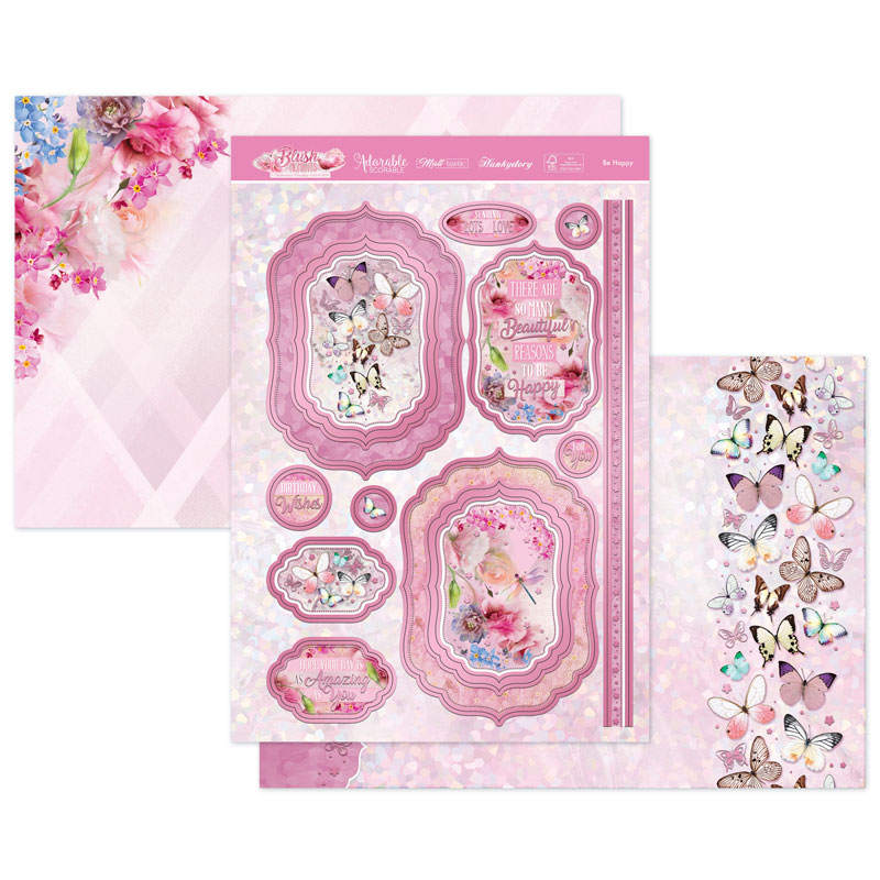 Die Cut Topper Set - Blush Moments, Be Happy