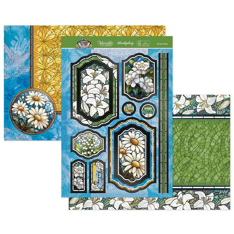(image for) Die Cut Topper Set - Stained Glass Florals, Perfect Petals