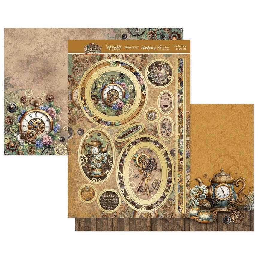 (image for) Die Cut Topper Set - Clockwork Curiosities, Time For New Beginnings