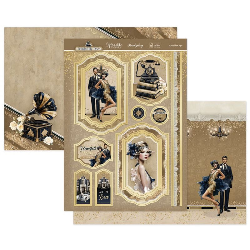Die Cut Topper Set - Delightfully Deco, A Golden Age (image for) Die Cut Topper Set - Delightfully Deco, A Golden Age