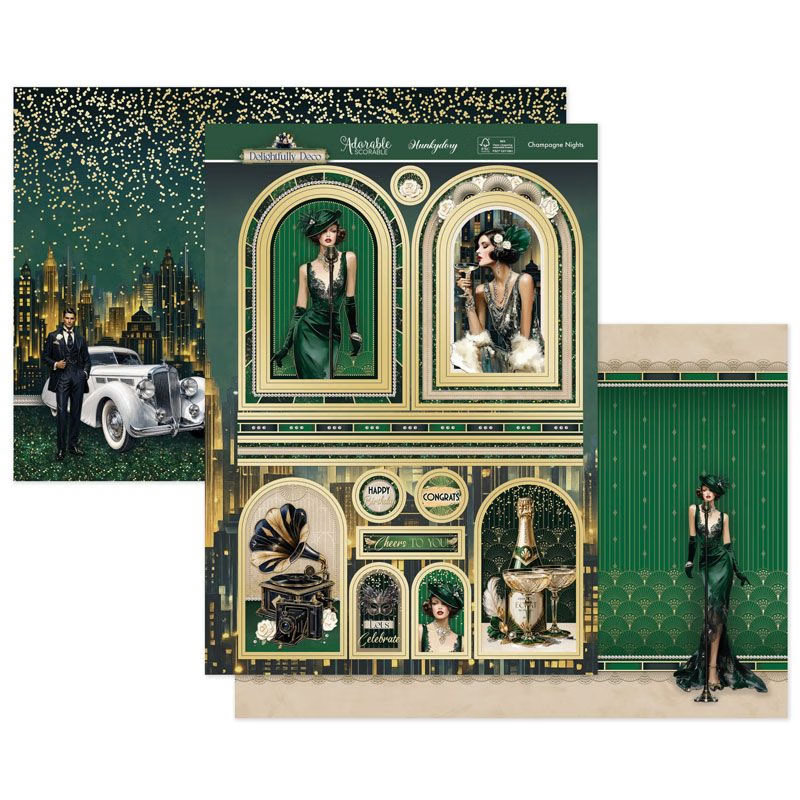 Die Cut Topper Set - Delightfully Deco, Champagne Nights (image for) Die Cut Topper Set - Delightfully Deco, Champagne Nights