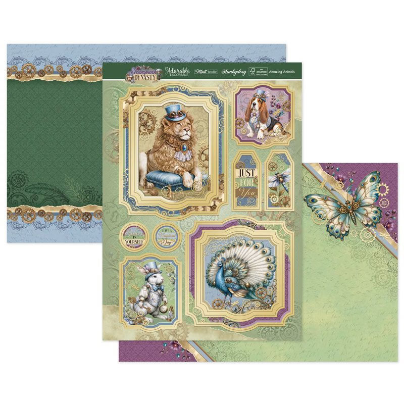 Die Cut Topper Set - Steampunk Dynasty, Amazing Animals (image for) Die Cut Topper Set - Steampunk Dynasty, Amazing Animals