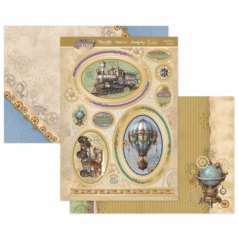 Die Cut Topper Set - Steampunk Dynasty, Magnificent Journeys (image for) Die Cut Topper Set - Steampunk Dynasty, Magnificent Journeys