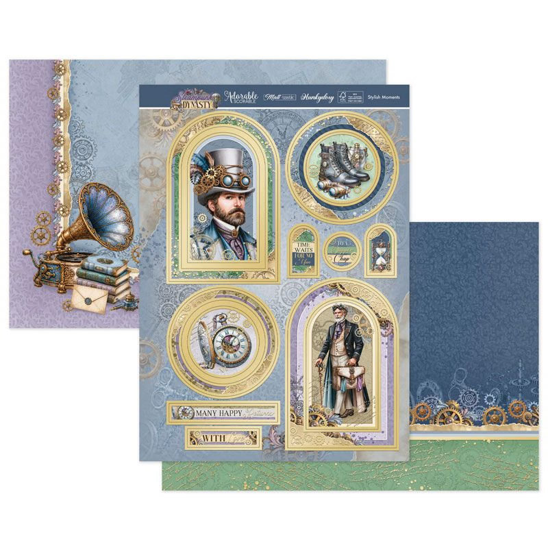 Die Cut Topper Set - Steampunk Dynasty, Stylish Moments (image for) Die Cut Topper Set - Steampunk Dynasty, Stylish Moments