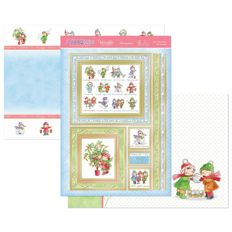 Die Cut Topper Set - Cuddly Christmas, The Twelve Days of Christmas