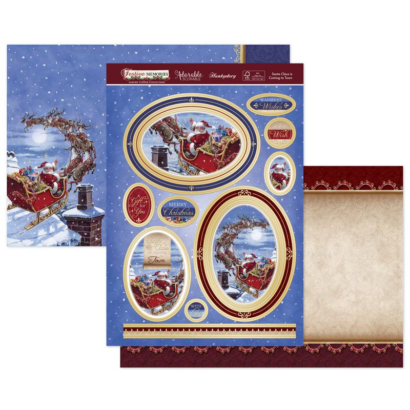 (image for) Die Cut Topper Set - Festive Memories, Santa Claus Coming to Town