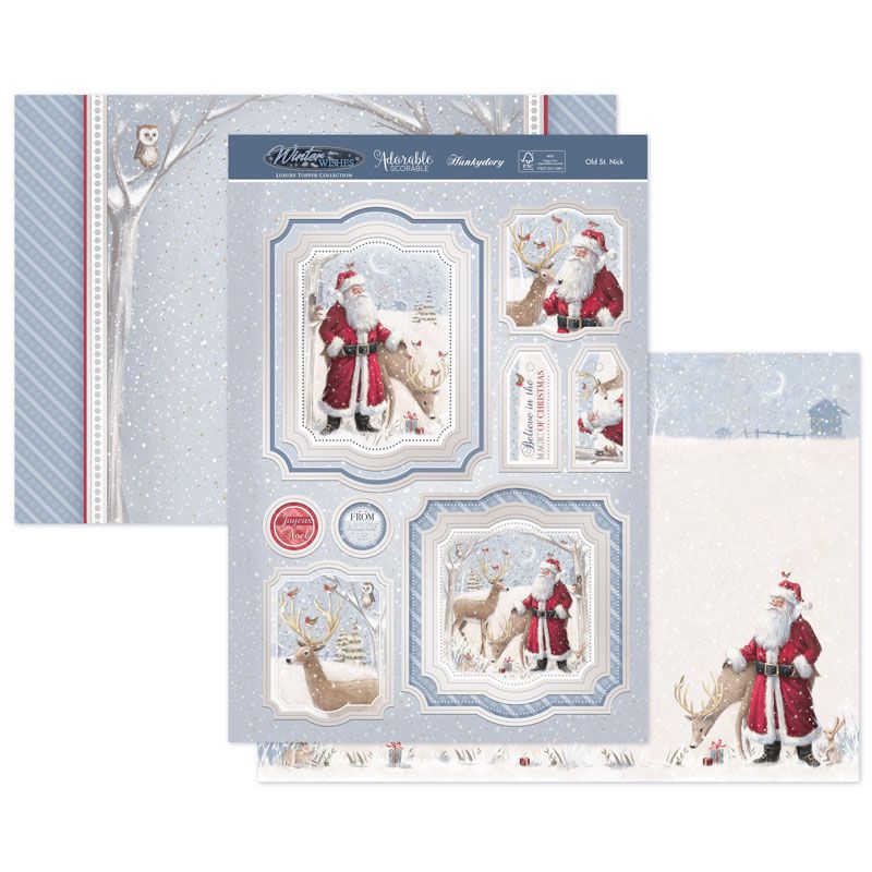 Die Cut Topper Set - Winter Wishes, Old St. Nick