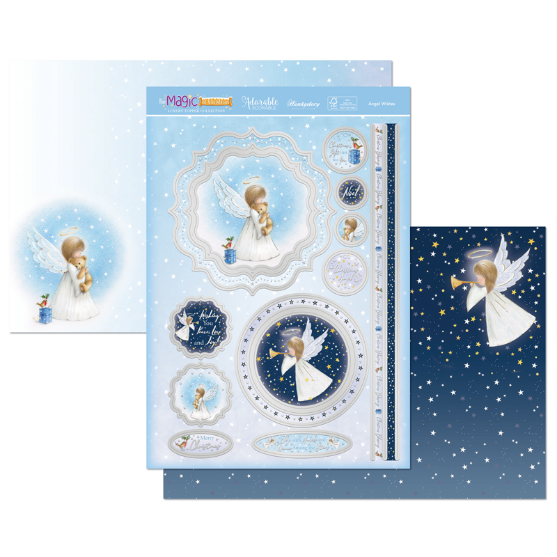 Die Cut Topper Set - The Magic Of Christmas, Angel Wishes