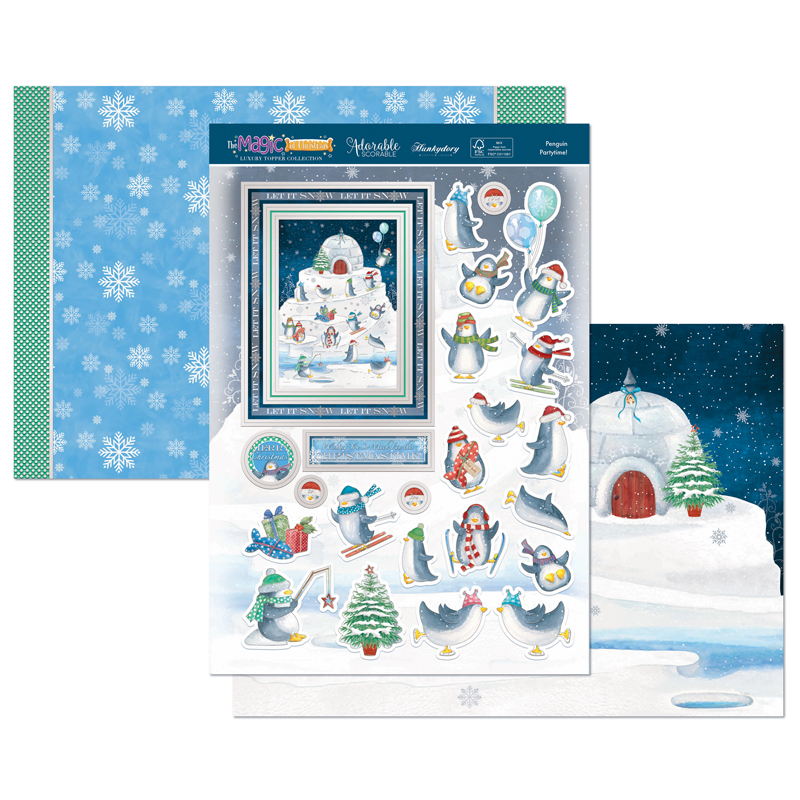 Die Cut Topper Set - The Magic Of Christmas, Penguin Partytime
