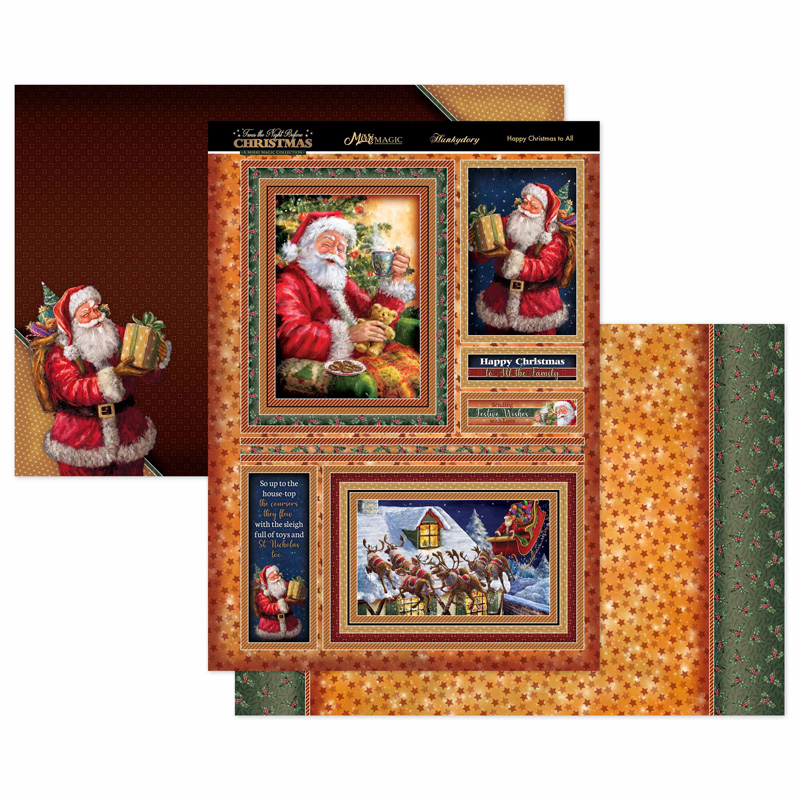 Die Cut Topper Set - The Night Before Christmas, Happy Christmas To All - Click Image to Close