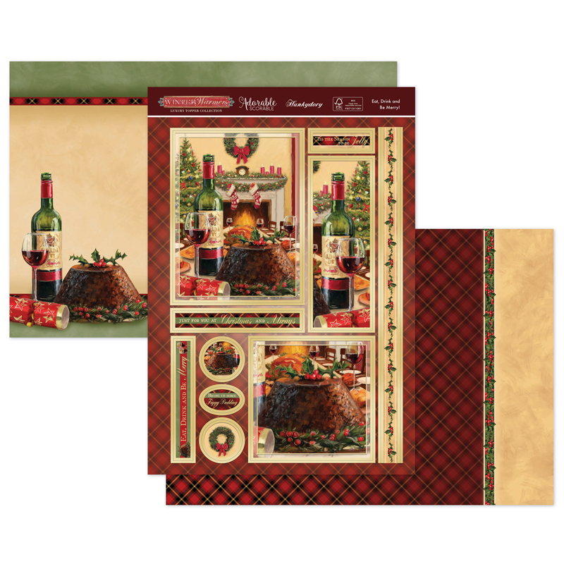 Die Cut Topper Set - Winter Warmers, Eat Drink and Be Merry!