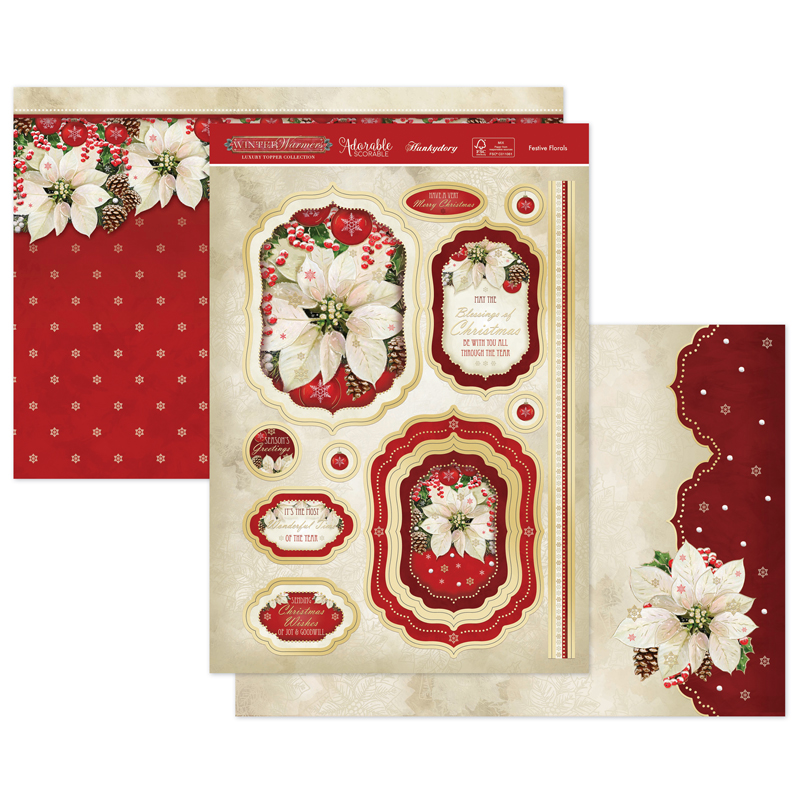 (image for) Die Cut Topper Set - Winter Warmers, Festive Florals