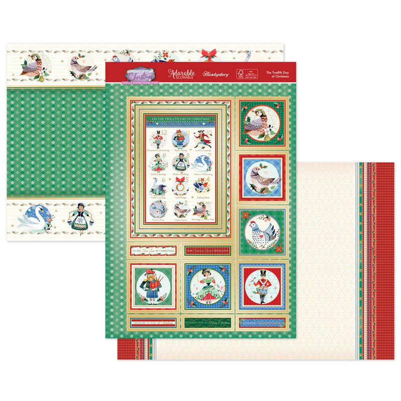 Die Cut Topper Set - Contemporary Christmas, Twelfth Day of Christmas