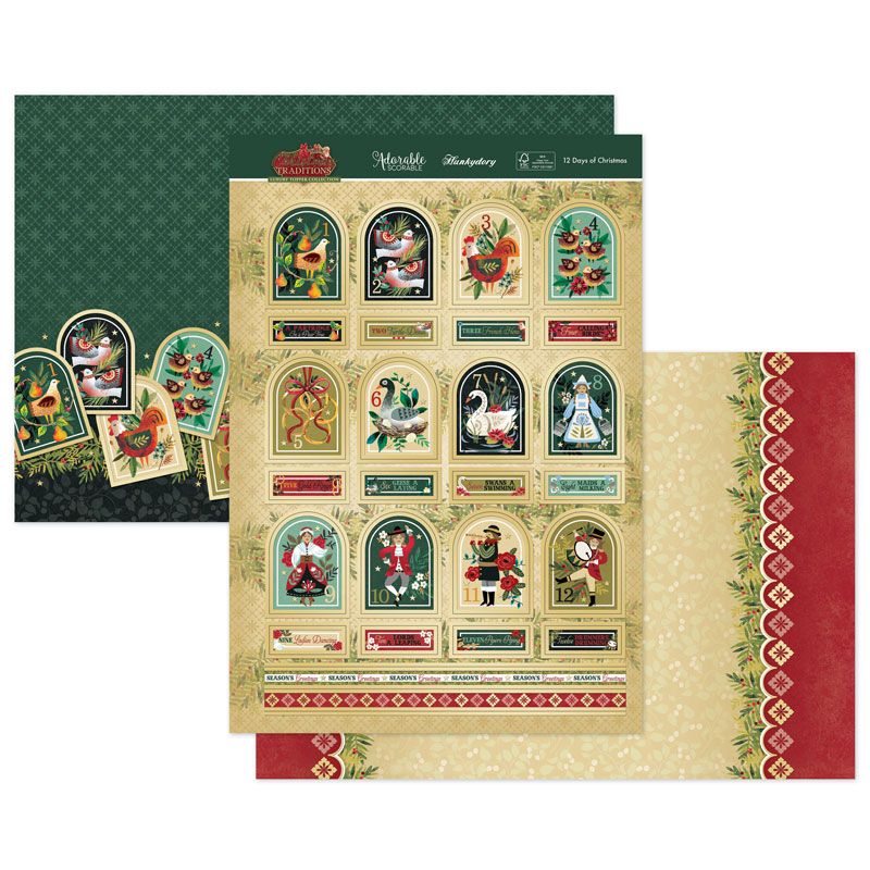 Die Cut Topper Set - Christmas Traditions, 12 Days of Christmas