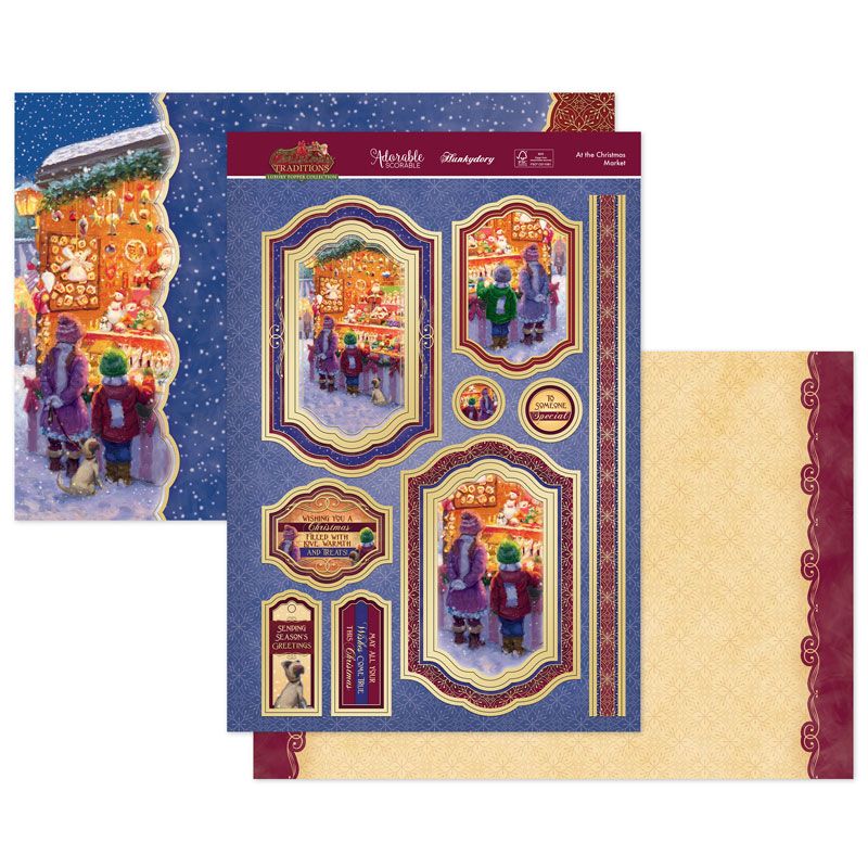 Die Cut Topper Set - Christmas Traditions, At the Christmas Market