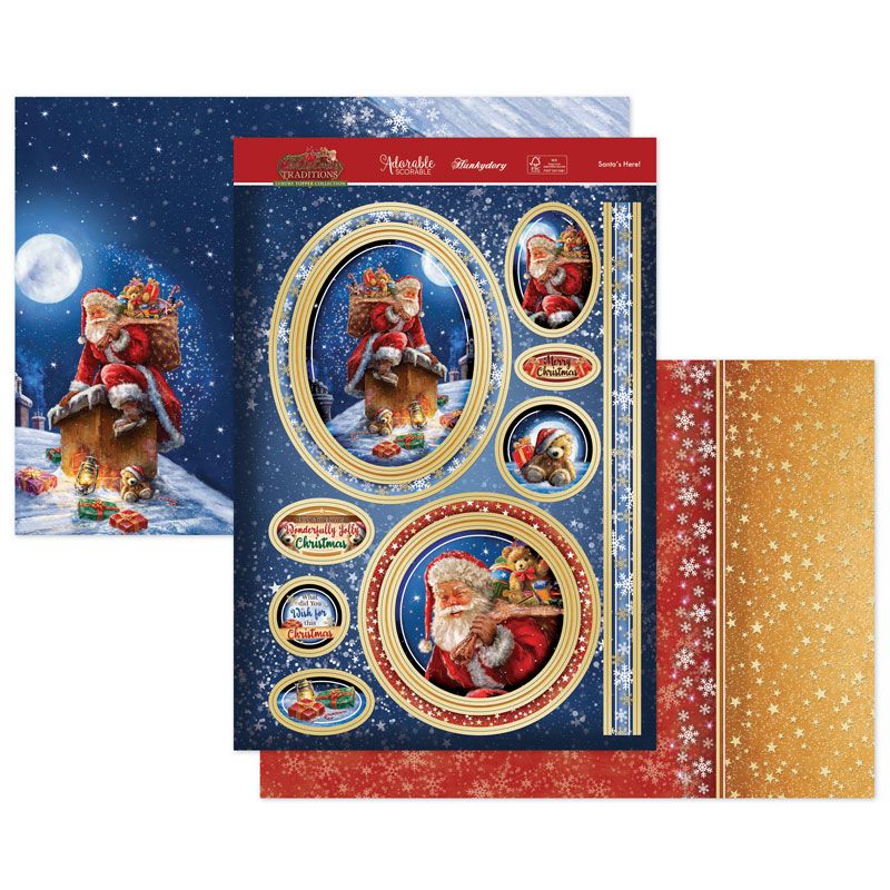 Die Cut Topper Set - Christmas Traditions, Santa's Here!