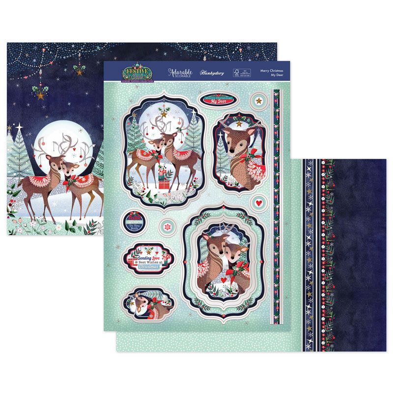 Die Cut Topper Set - Festive Style, Merry Christmas My Deer