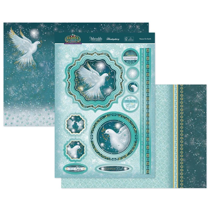 (image for) Die Cut Topper Set - Festive Style, Peace On Earth