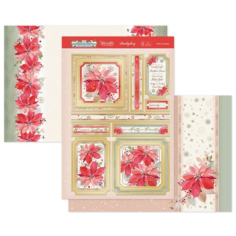 (image for) Die Cut Topper Set - A Contemporary Christmas, Pretty Poinsettia