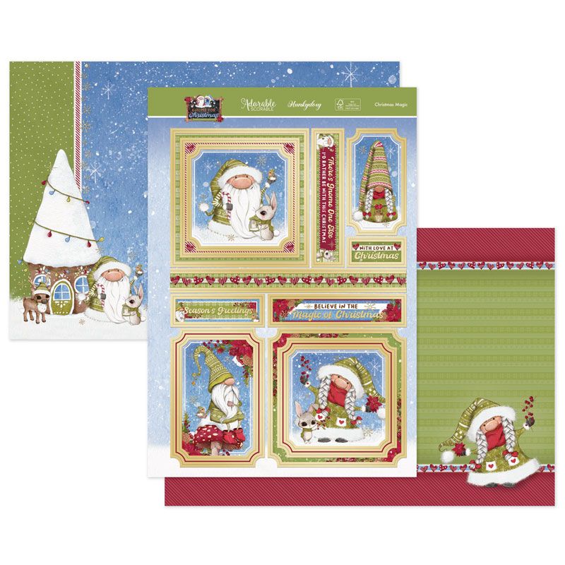 Die Cut Topper Set - Gnome For Christmas, Christmas Magic