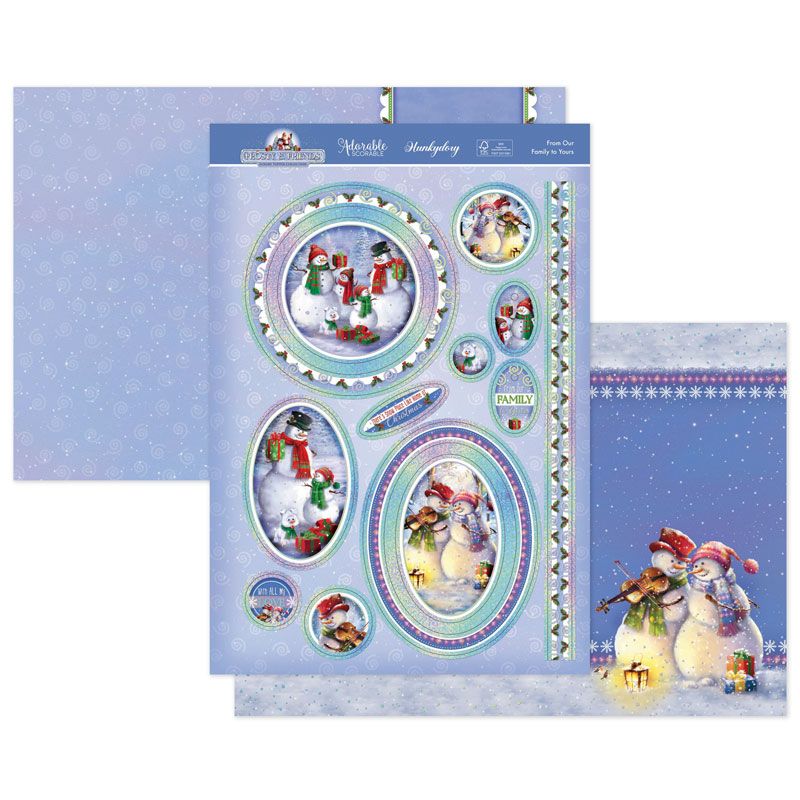 (image for) Die Cut Topper Set - Frosty & Friends, From Our Family To Yours