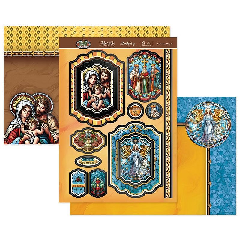 (image for) Die Cut Topper Set - Stained Glass Christmas, Christmas Miracle