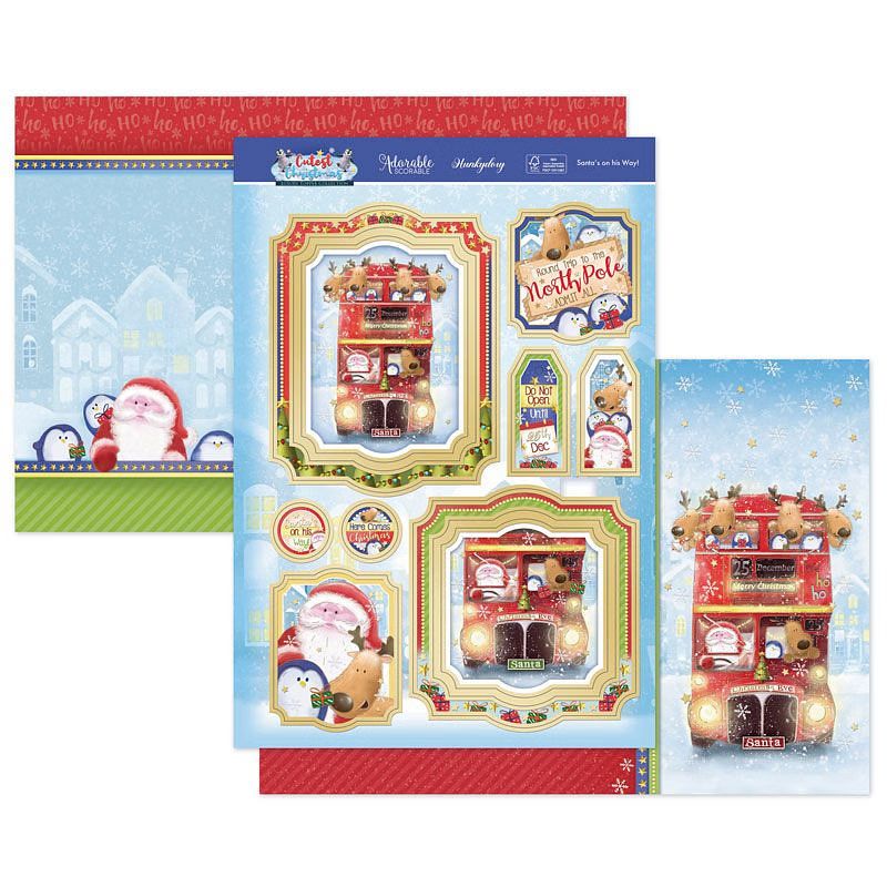 (image for) Die Cut Topper Set - Cutest Christmas, Santa's On His Way!