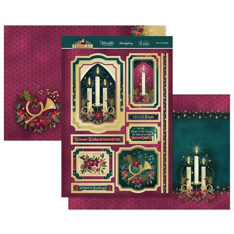 (image for) Die Cut Topper Set - Festive Joy, Merry & Bright