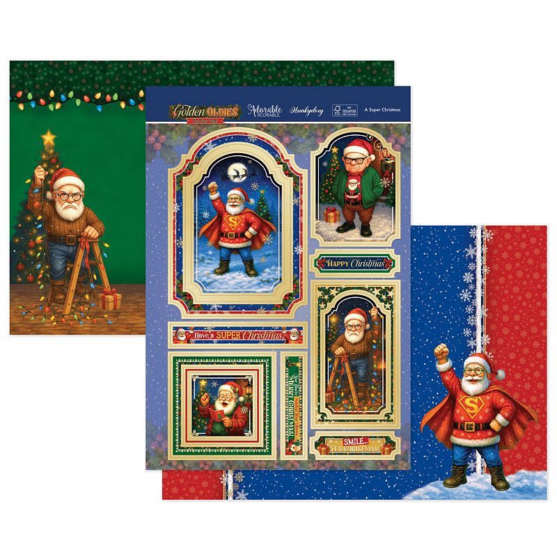 (image for) Die Cut Topper Set - Golden Oldies Festive Fun, A Super Christmas