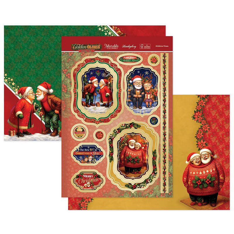 (image for) Die Cut Topper Set - Golden Oldies Festive Fun, Mistletoe Kisses